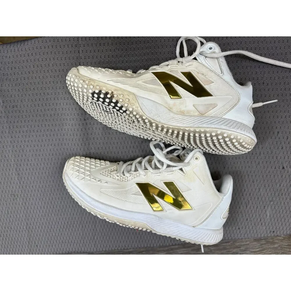 New Balance TSHOWT1 FuelCell Ohtani 1 Trainer Shoes 7.5D White Metallic Gold